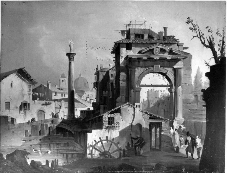 Veduta di Venezia (dipinto) di Bertolotti Evangelista (sec. XIX)
