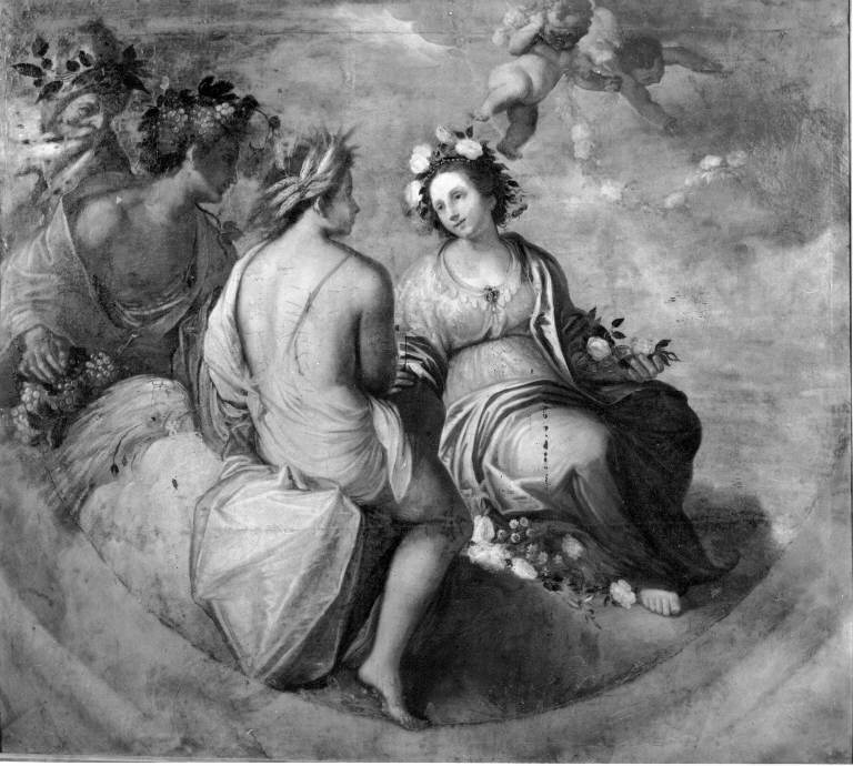 Allegoria delle Quattro Stagioni (dipinto) di Falcieri Biagio (sec. XVII)