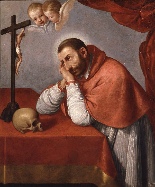 San Carlo Borromeo in meditazione (dipinto) di Ceresa Carlo (sec. XVII)