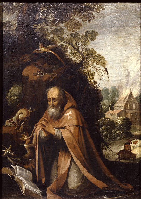 Tentazioni di Sant'Antonio Abate (dipinto) - ambito fiammingo (sec. XVII)
