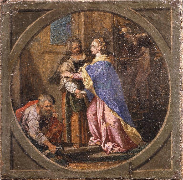 Visitazione (dipinto, elemento d'insieme) di Heintz Joseph il Giovane (sec. XVII)