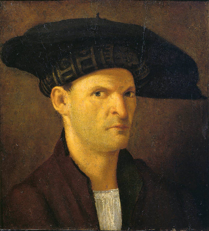 Ritratto maschile (dipinto) di Busi Giovanni detto Cariani (sec. XVI)