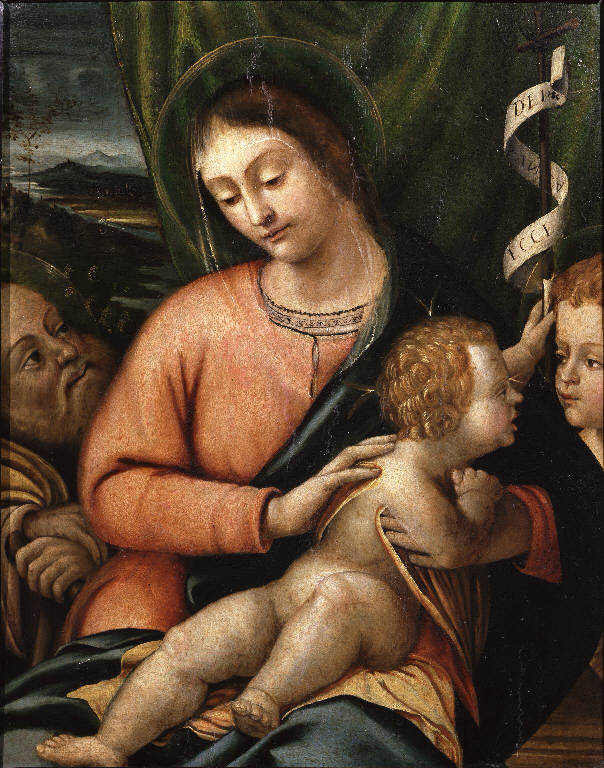 Sacra Famiglia con San Giovannino (dipinto) - ambito emiliano (sec. XV)
