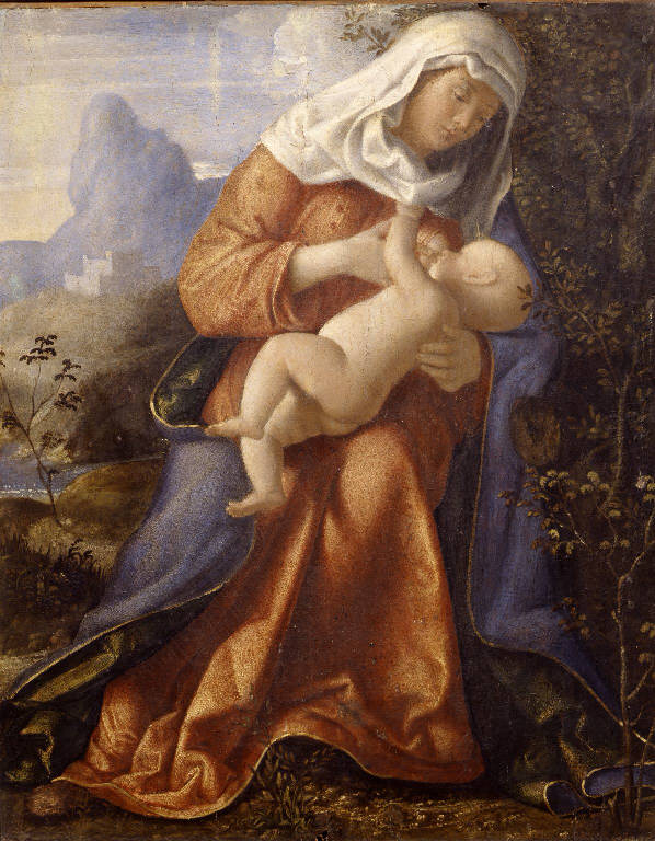 Madonna del latte (dipinto) di Busi Giovanni detto Cariani (sec. XVI)