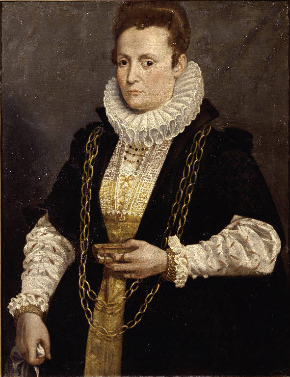 Ritratto femminile (dipinto) di Cavagna Gian Paolo (fine sec. XVI)