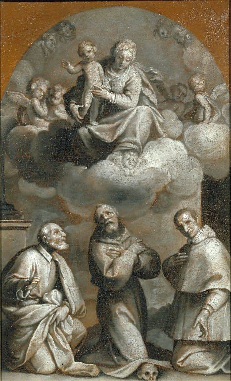 Madonna con Bambino, San Giuseppe, San Francesco d'Assisi e San Carlo Borromeo (dipinto) di Ceresa Carlo (sec. XVII)