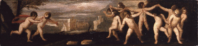 Baccanale di putti (dipinto) di Meldolla Andrea detto Schiavone (sec. XVI)