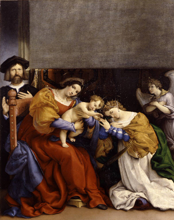 Matrimonio mistico di Santa Caterina d'Alessandria (dipinto) di Lotto Lorenzo (sec. XVI)