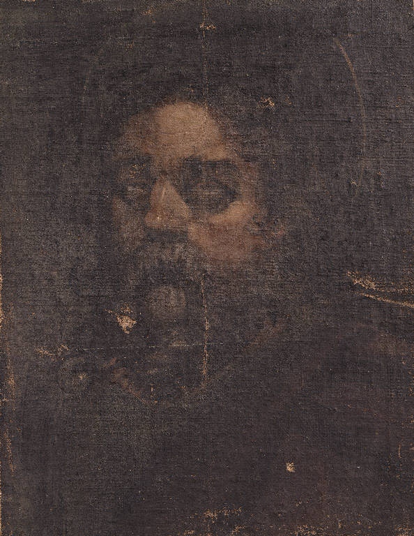 Testa di santo (dipinto) di Strozzi Bernardo (scuola) (sec. XVII)
