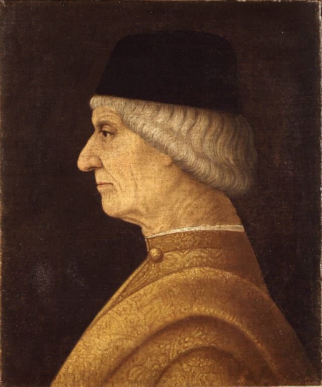 Ritratto maschile di profilo (dipinto) di Bellini Gentile (sec. XVI)