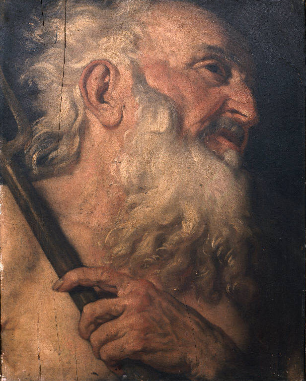 Testa di Nettuno (dipinto) di Jordaens Jacob (scuola) (sec. XVII)
