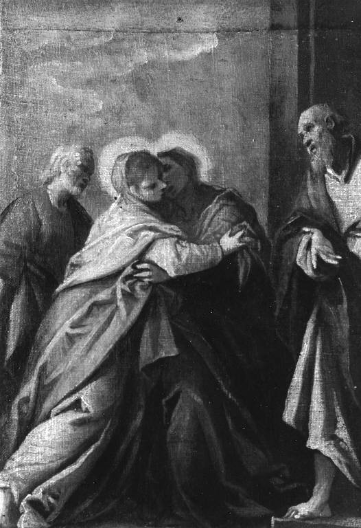 Visitazione (dipinto, elemento d'insieme) di Maffeo da Verona (fine sec. XVI)