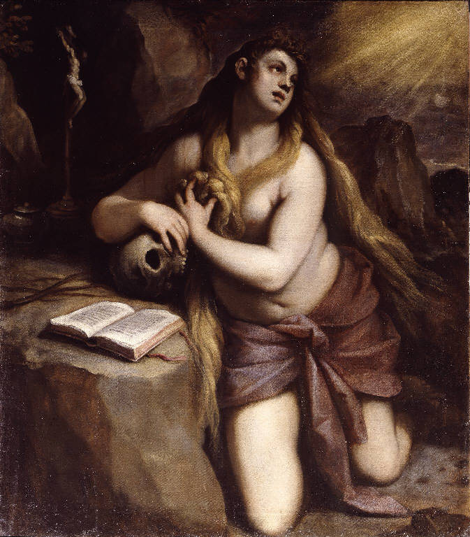 Santa Maria Maddalena penitente (dipinto) di Negretti Jacopo detto Palma il Giovane (sec. XVII)