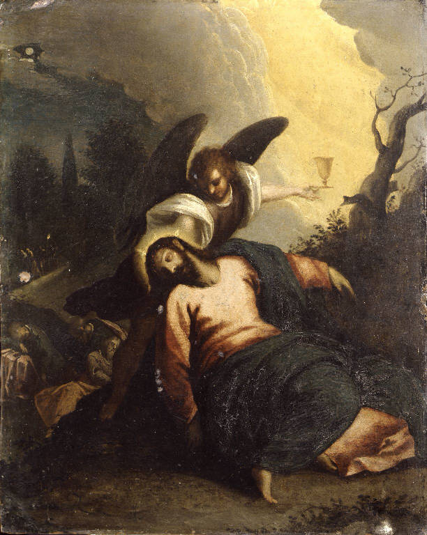 Cristo nell'orto di Gethsemani (dipinto) di Negretti Jacopo detto Palma il Giovane (sec. XVII)
