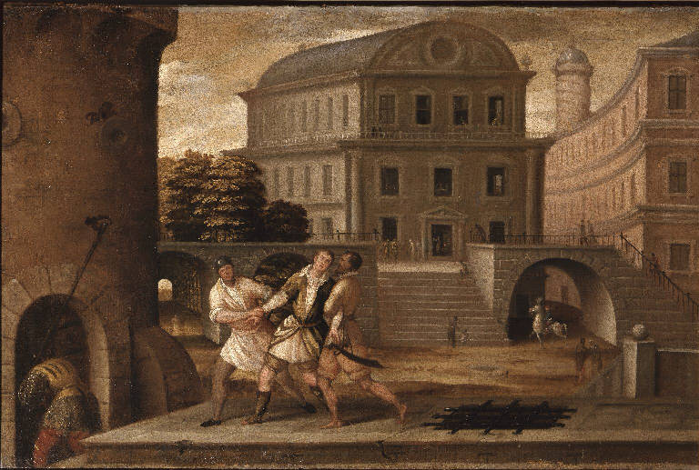 San Rocco condotto in carcere (dipinto) - ambito friulano (?) (sec. XVI)