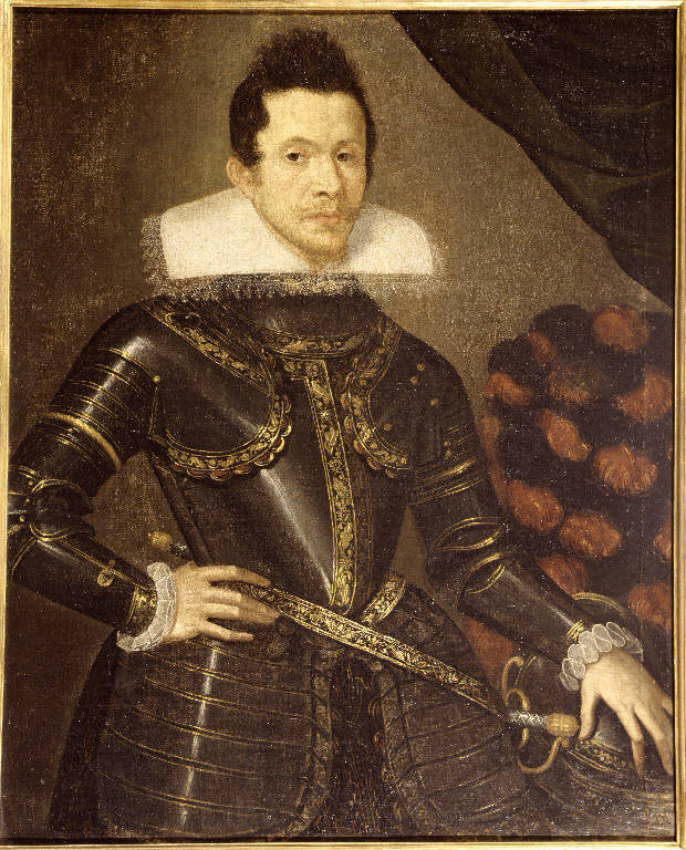 Ritratto maschile in armatura (dipinto) di Gatti Gervasio detto Soiaro (sec. XVI)