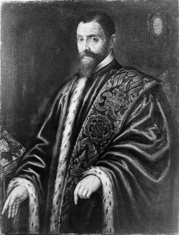 Ritratto di senatore veneziano (dipinto) di Robusti Jacopo detto Tintoretto (scuola) (sec. XVI)