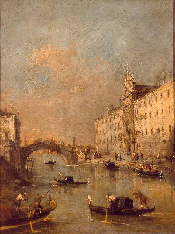 Veduta del Rio dei Mendicanti a Venezia (dipinto) di Guardi Francesco (sec. XVIII)