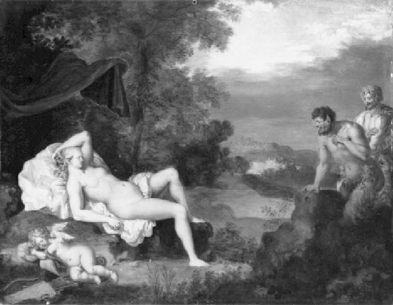 Venere dormiente con Cupido e satiri (dipinto) di Vertangen Daniel (sec. XVII)