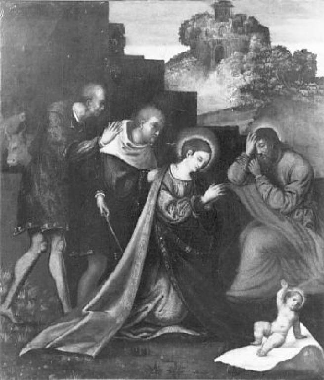 Adorazione dei pastori (dipinto) di Mazzolino Ludovico (sec. XVI)