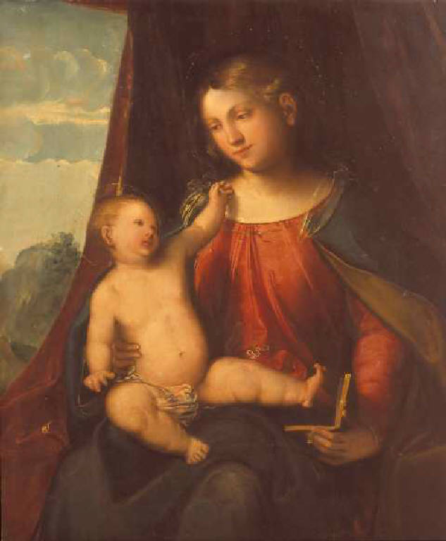 Madonna con Bambino (dipinto) di Meloni Altobello (sec. XVI)