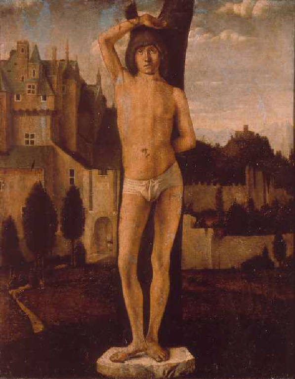 San Sebastiano (dipinto) di Antonello da Messina (attribuito) (sec. XV)