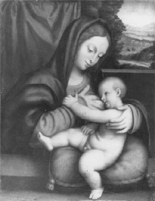 Madonna del cuscino verde, Madonna del Latte (dipinto) - scuola milanese (sec. XVI)