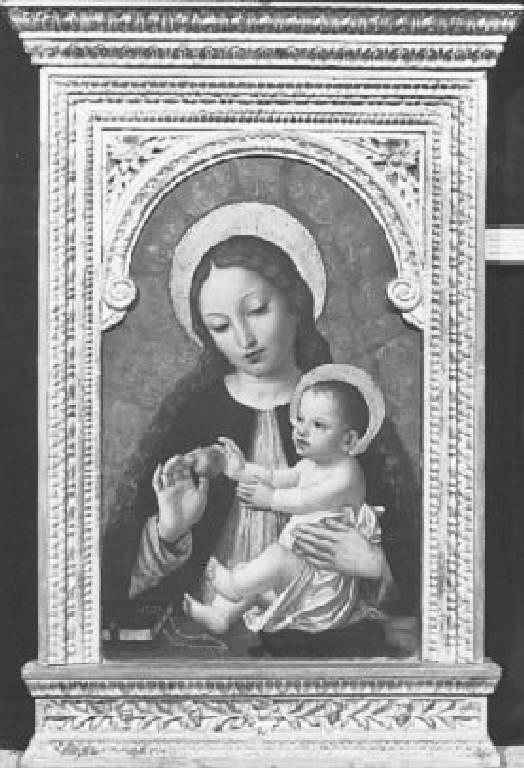 Madonna con Bambino (dipinto) di Ambrogio da Fossano detto Bergognone (sec. XVI)
