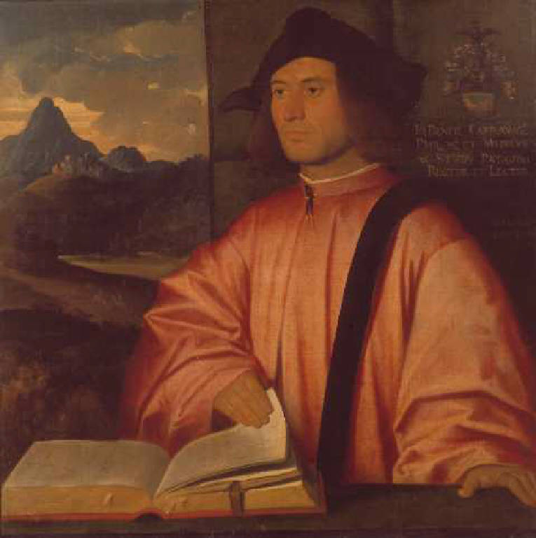 Ritratto di Giovanni Benedetto Caravaggi (dipinto) di Busi Giovanni detto Cariani (sec. XVI)