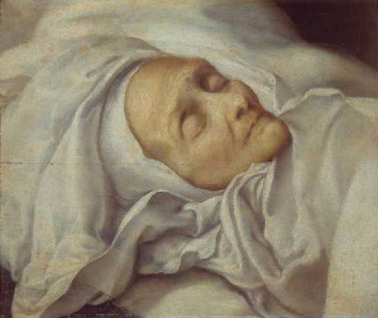 Sant'Angela Merici sul letto di morte (dipinto) di Cesi Bartolomeo (attribuito) (inizio sec. XVII)