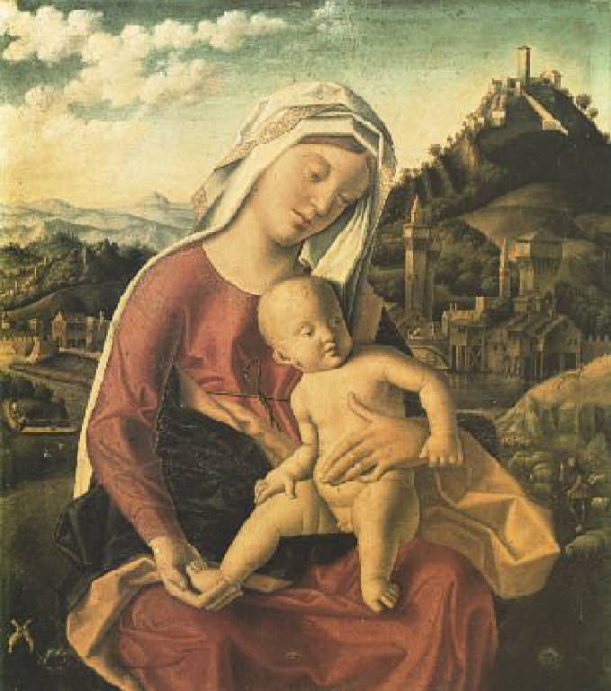 Madonna con Bambino (dipinto) di Bartolomeo Veneto (sec. XVI)