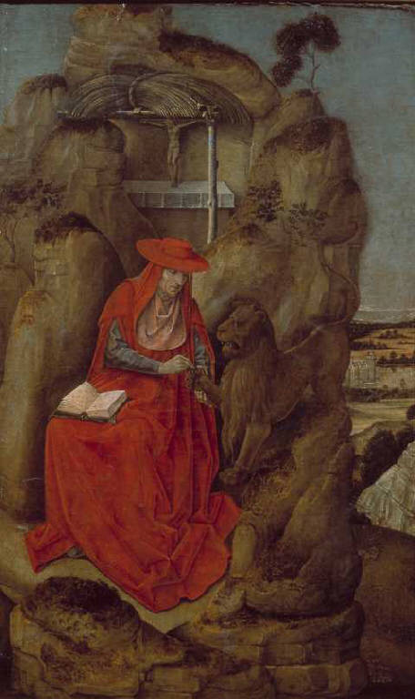 San Girolamo estrae una spina dalla zampa del leone (dipinto) di Bugatto Zanetto (attribuito) (sec. XV)