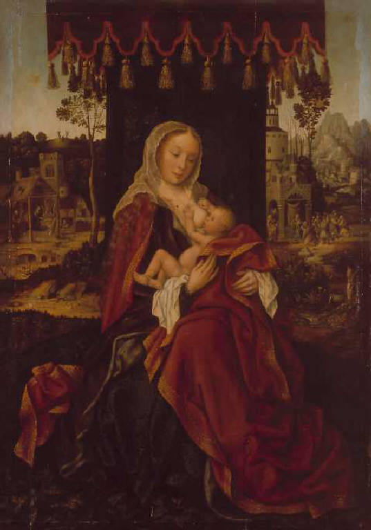 Madonna del Latte (dipinto) di Maestro di Francoforte (attribuito) (sec. XVI)