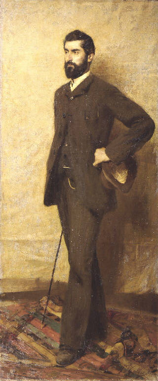Ritratto maschile (dipinto) di Tallone Cesare (sec. XIX)