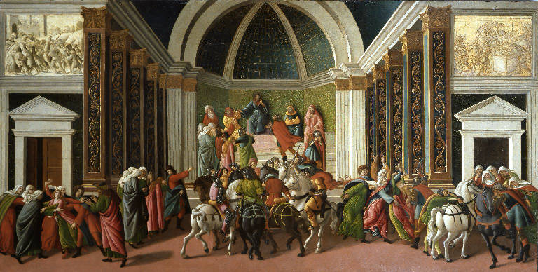 Storia di Virginia Romana (pannello dipinto) di Filipepi Alessandro detto Botticelli Sandro (sec. XV)