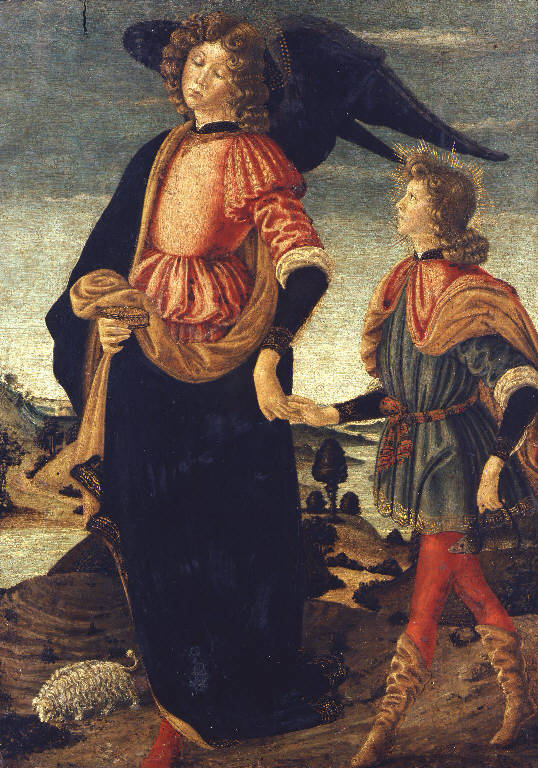 Tobia e San Raffaele Arcangelo (dipinto) di Botticini Francesco (sec. XV)
