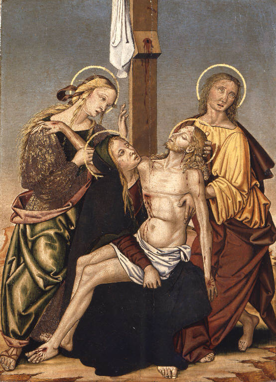 Compianto sul Cristo morto (dipinto) di Bernardino di Mariotto (sec. XVI)
