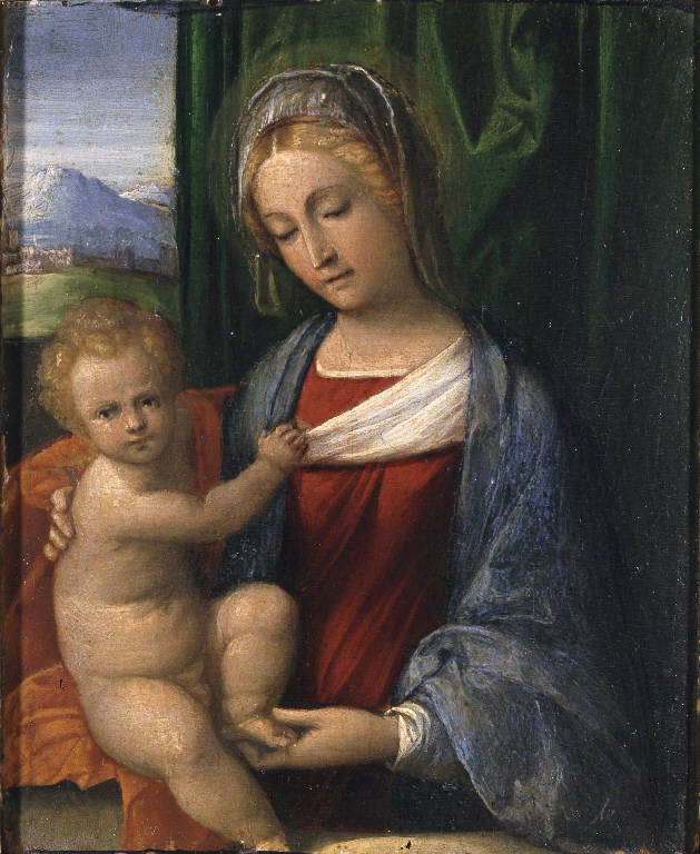 Madonna con Bambino (dipinto) di Tisi Benvenuto detto Garofalo (sec. XVI)