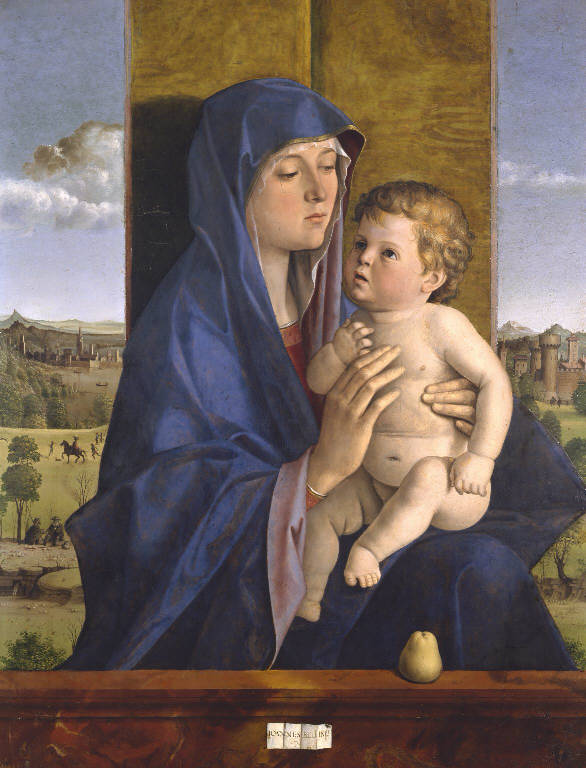 Madonna con Bambino (dipinto) di Bellini Giovanni detto Giambellino (sec. XV)