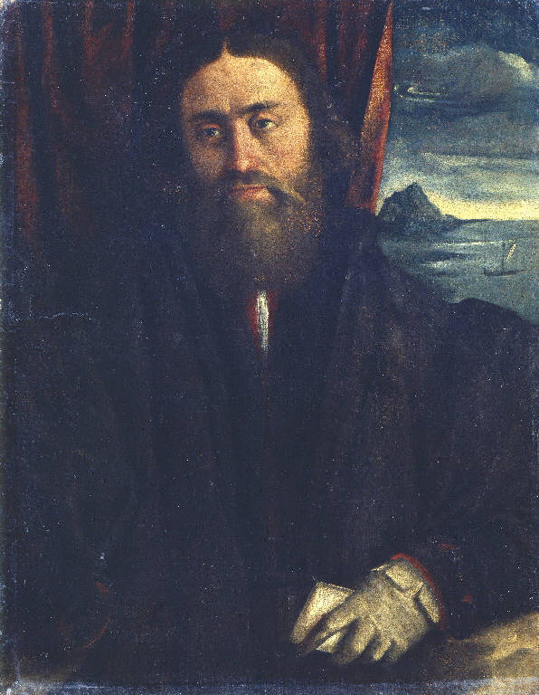 Ritratto maschile (dipinto) di Busi Giovanni detto Cariani (sec. XVI)