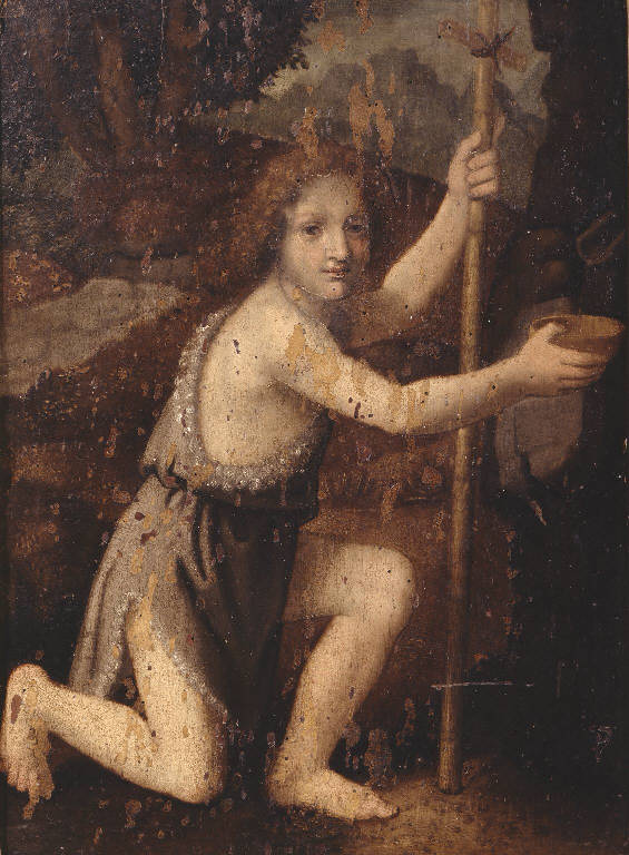 San Giovanni Battista nel deserto (dipinto) - ambito milanese (sec. XVI)