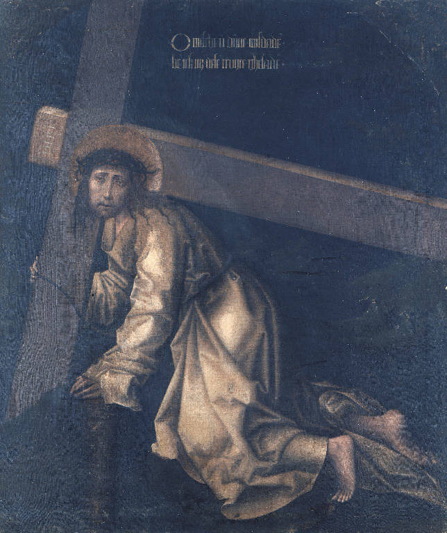 Cristo cade sotto la croce (dipinto) - ambito olandese (sec. XVI)