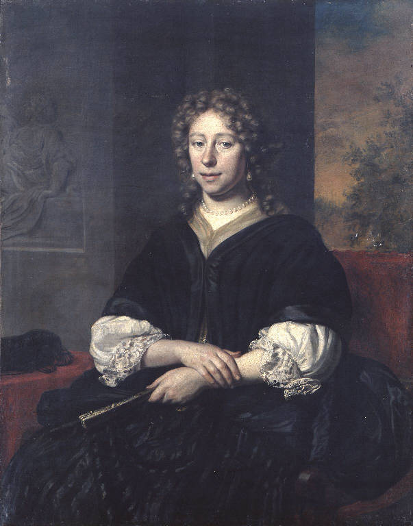 Ritratto femminile (dipinto) di Netscher Caspar (sec. XVII)