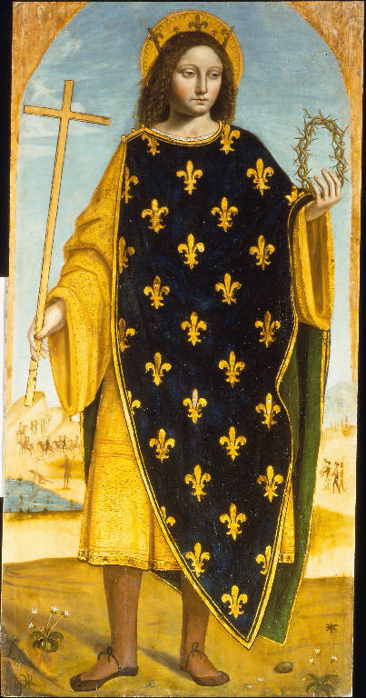 San Luigi IX (dipinto, elemento d'insieme) di Ambrogio da Fossano detto Bergognone (sec. XVI)
