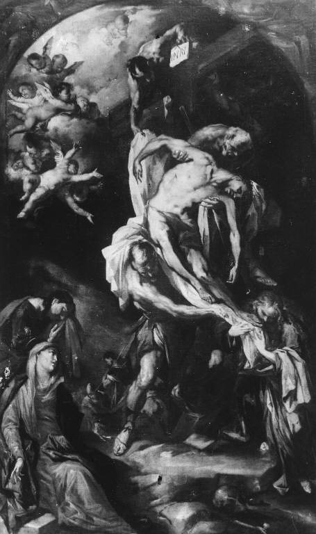 Deposizione di Cristo dalla croce (dipinto) - ambito veneziano (sec. XVII)