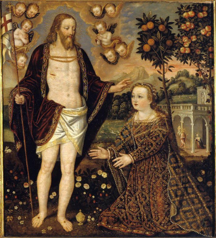 Noli me tangere (dipinto) di Mombelli Luca (sec. XVI)