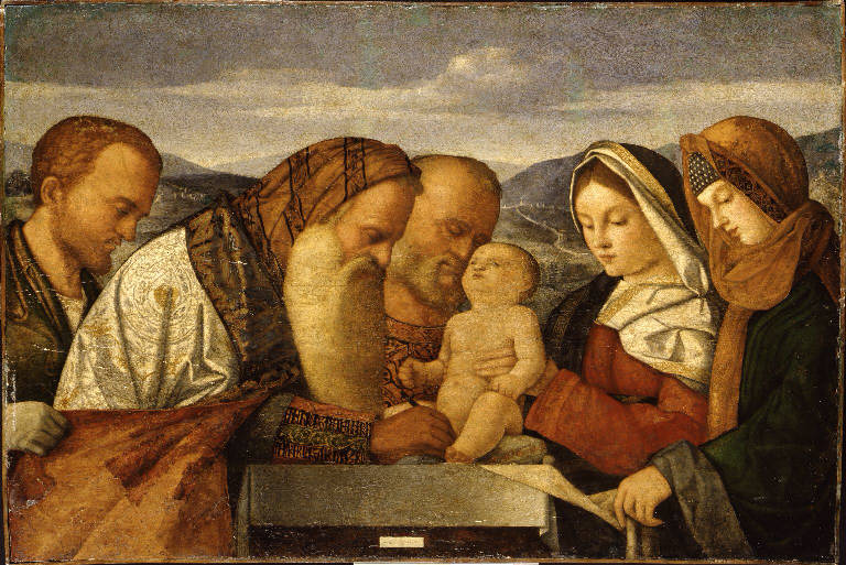 Circoncisione di Gesù (dipinto) di Bellini Giovanni detto Giambellino (scuola) (inizio sec. XVI)