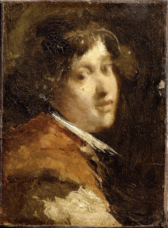 Ritratto maschile (dipinto) di Favretto Giacomo (sec. XIX)