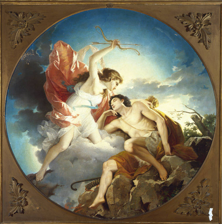 Diana ed Endimione (dipinto) di Carnelli Giuseppe (fine sec. XIX)