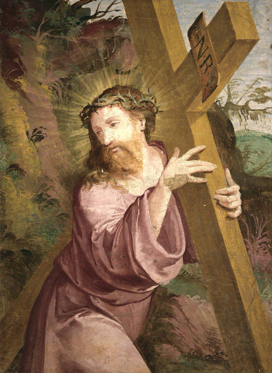 Cristo portacroce (dipinto) di Castello Giovanni Battista detto Bergamasco (sec. XVI)